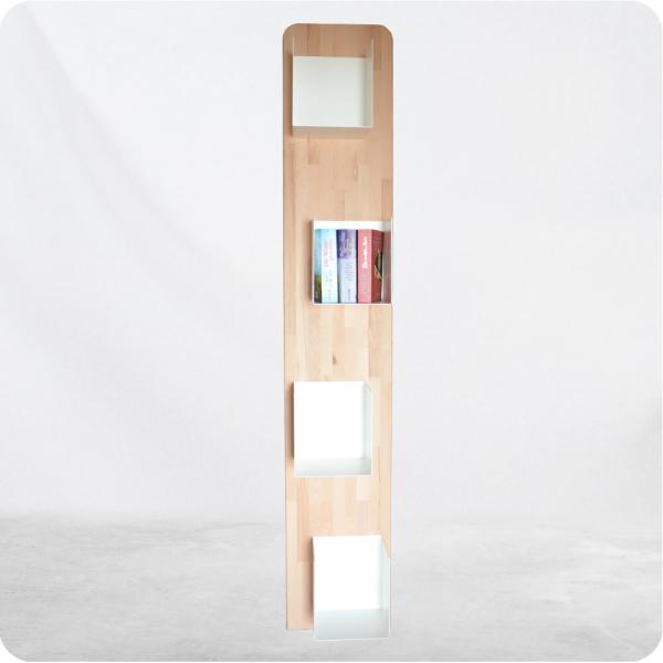 Bücherregal 180 cm - Holz und Stahl
